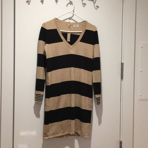 Madewell Wallace coffee and black sweater dress